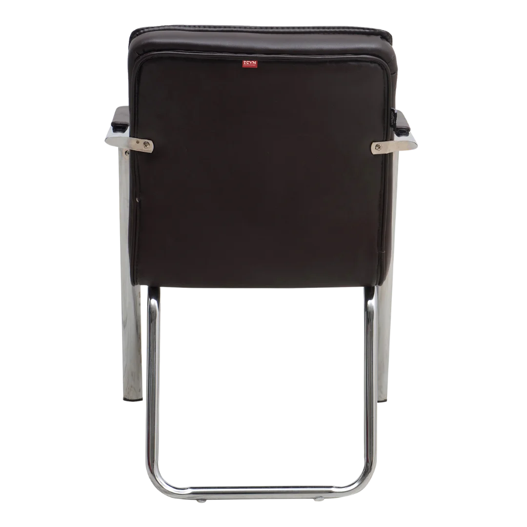 Restry Visitor Chair with Armrest(Brown) back view