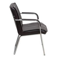 Restry Visitor Chair with Armrest(Brown) side view