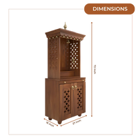 Rudralaya Teak Wood Pooja Mandap (Teak) Dimensions