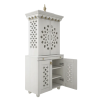 Rudralaya Teak Wood Pooja Mandap (Wenge) side angle