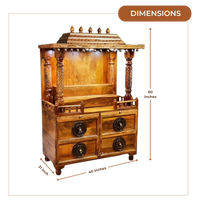 Saanvi Teak Wood Mandap (Teak) Dimensions