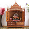 Sacred Home Large Floor Rested Pooja Mandir with Door (Teak Gold)