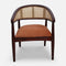 Sahaj Teak Wood Arm Chairs (Brown Orange) Front view