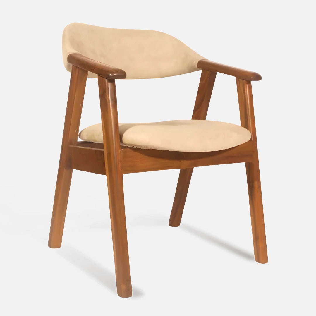 Samara Teak Wood Arm Chair (Teak) side angle