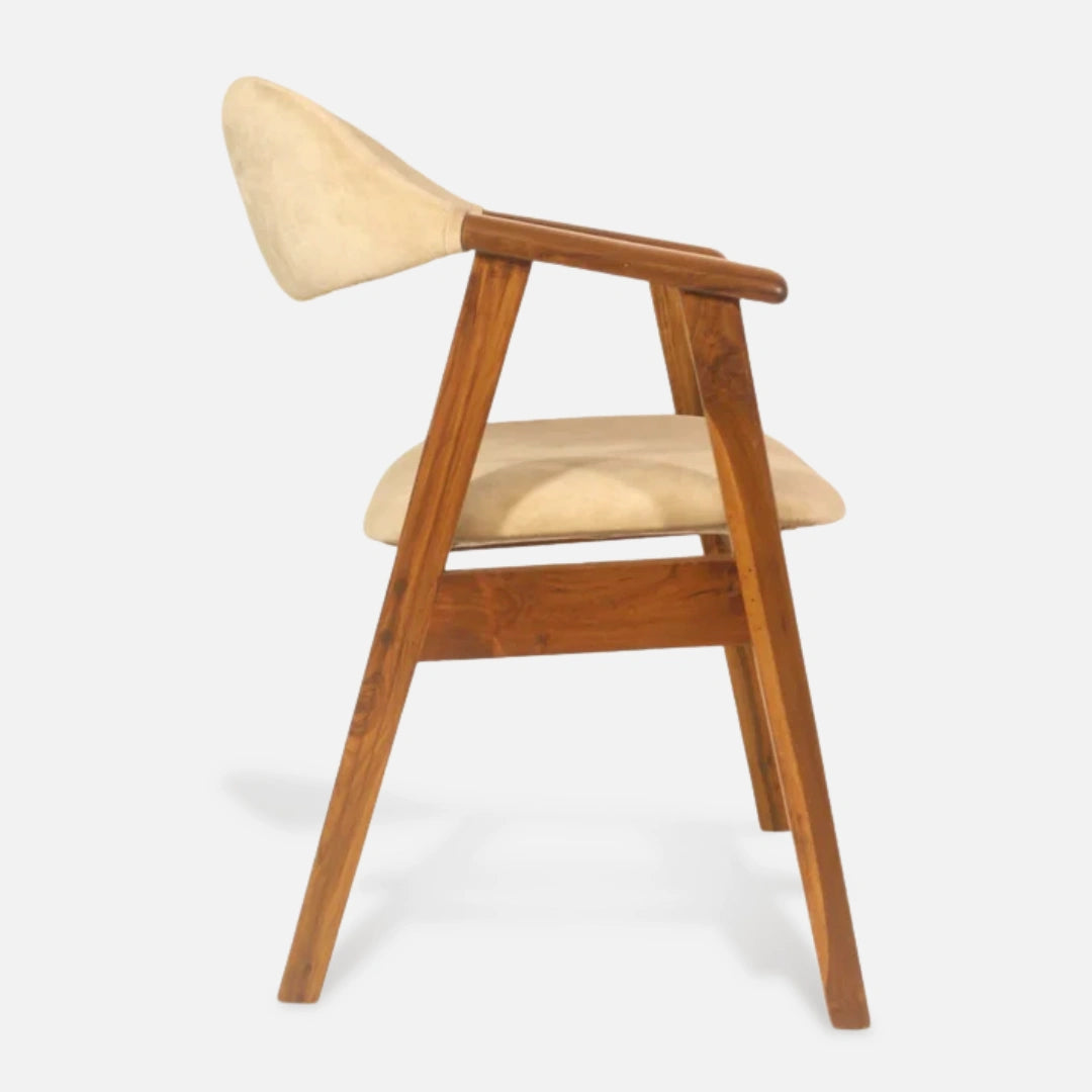 Samara Teak Wood Arm Chair (Teak) side view