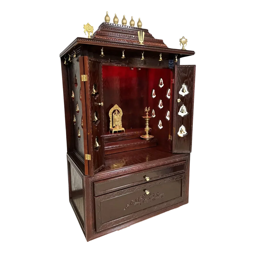 Sanskaar Teak Wood Mandap (Mahogany) side angle