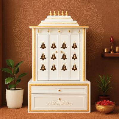 Sanskaar Teak Wood Mandap (White)