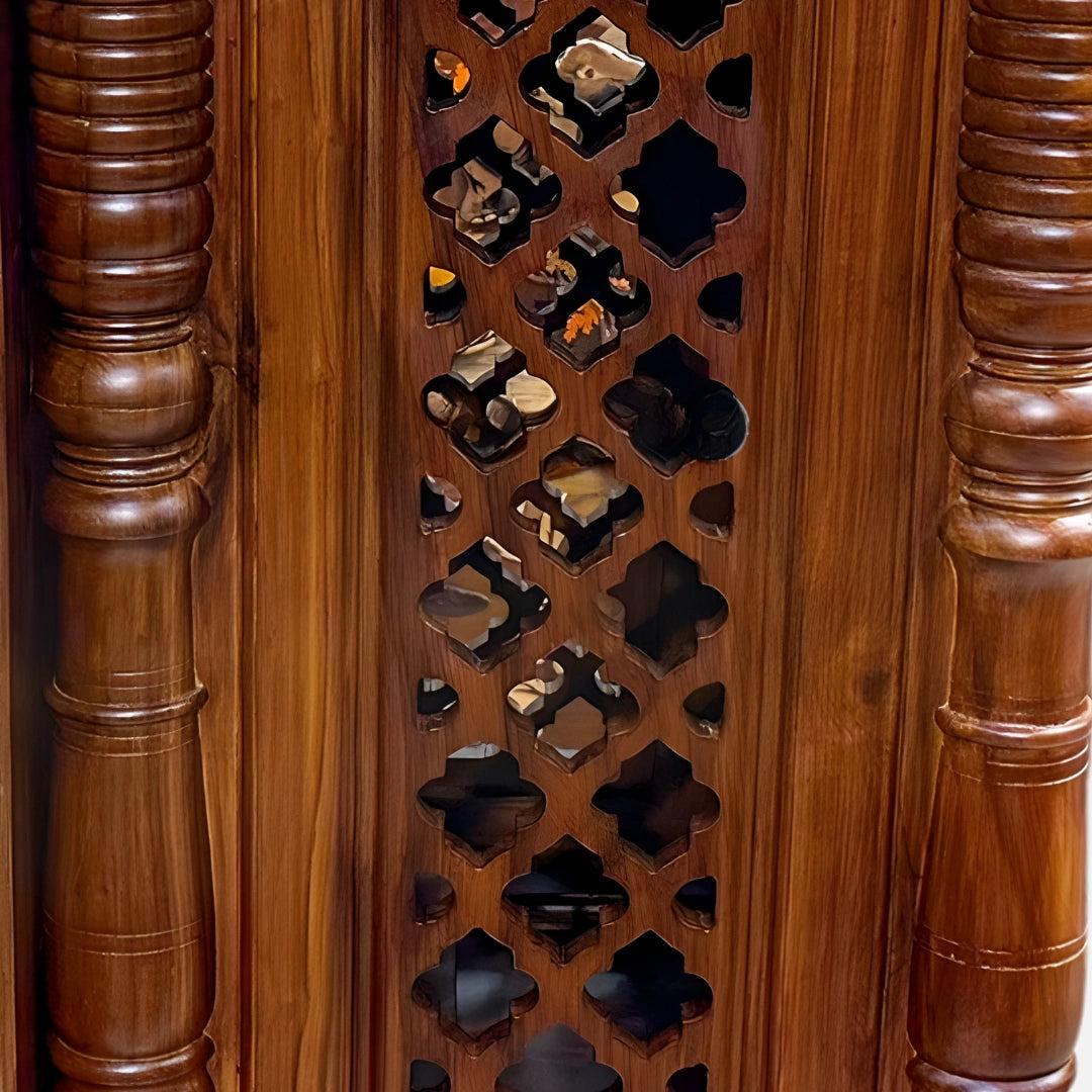 Sara Teak Wood Mandap (Teak) close view