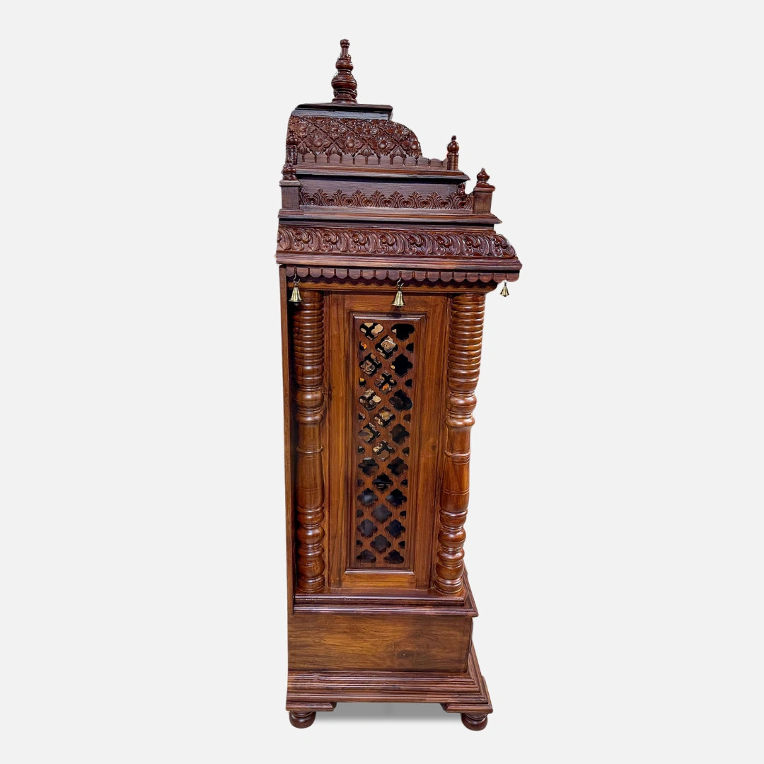 Sara Teak Wood Mandap (Teak) side view