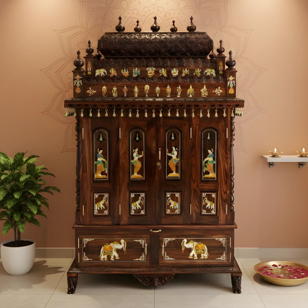 Satvish Teak Wood Mandap (Teak) lifestyle view