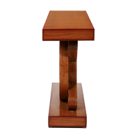 Sedin Solid Wood Console Table in Teak color side view