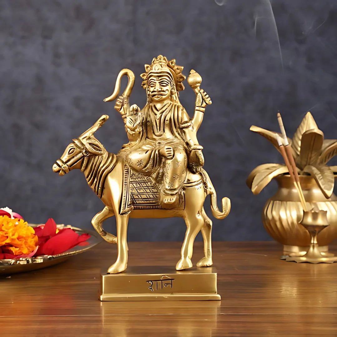 Shani greh Brass Idol lifestyle view