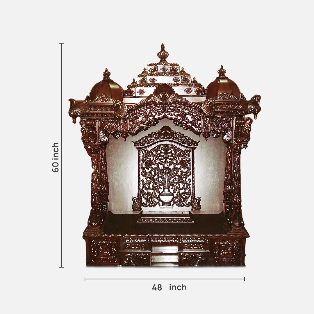 Sharika Teak Wood Mandap (Brown) dimensions