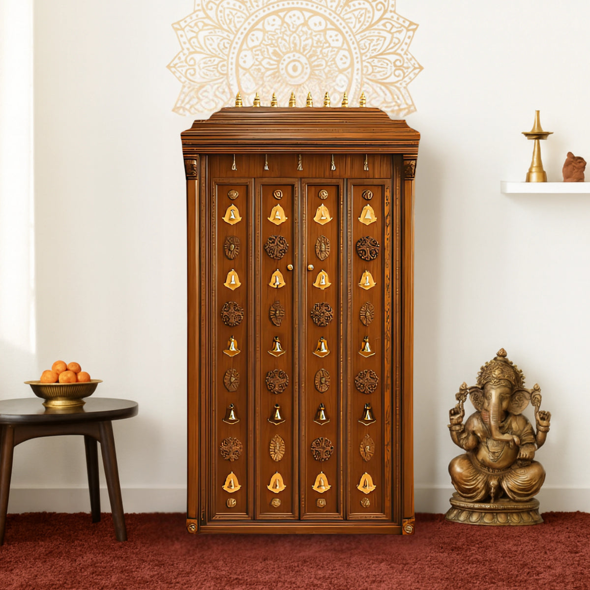 Sharudeep Teak Wood Mandap (Brown) lifestyle view