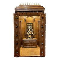 Sharudeep Teak Wood Mandap (Brown) open door view