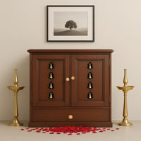 Sharvakriti Teak Wood Mandir (Brown) lifestyle view