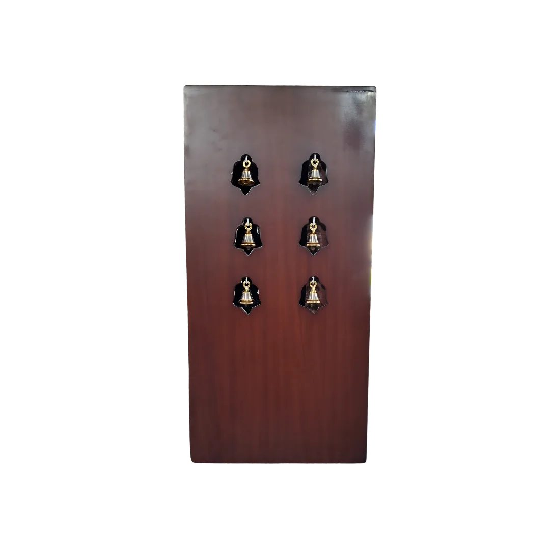 Sharvakriti Teak Wood Mandir (Brown) side view