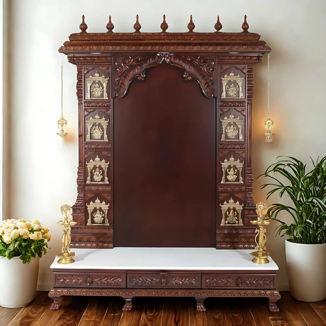 Sharvani Teak Wood Mandap (Brown) Life Style View