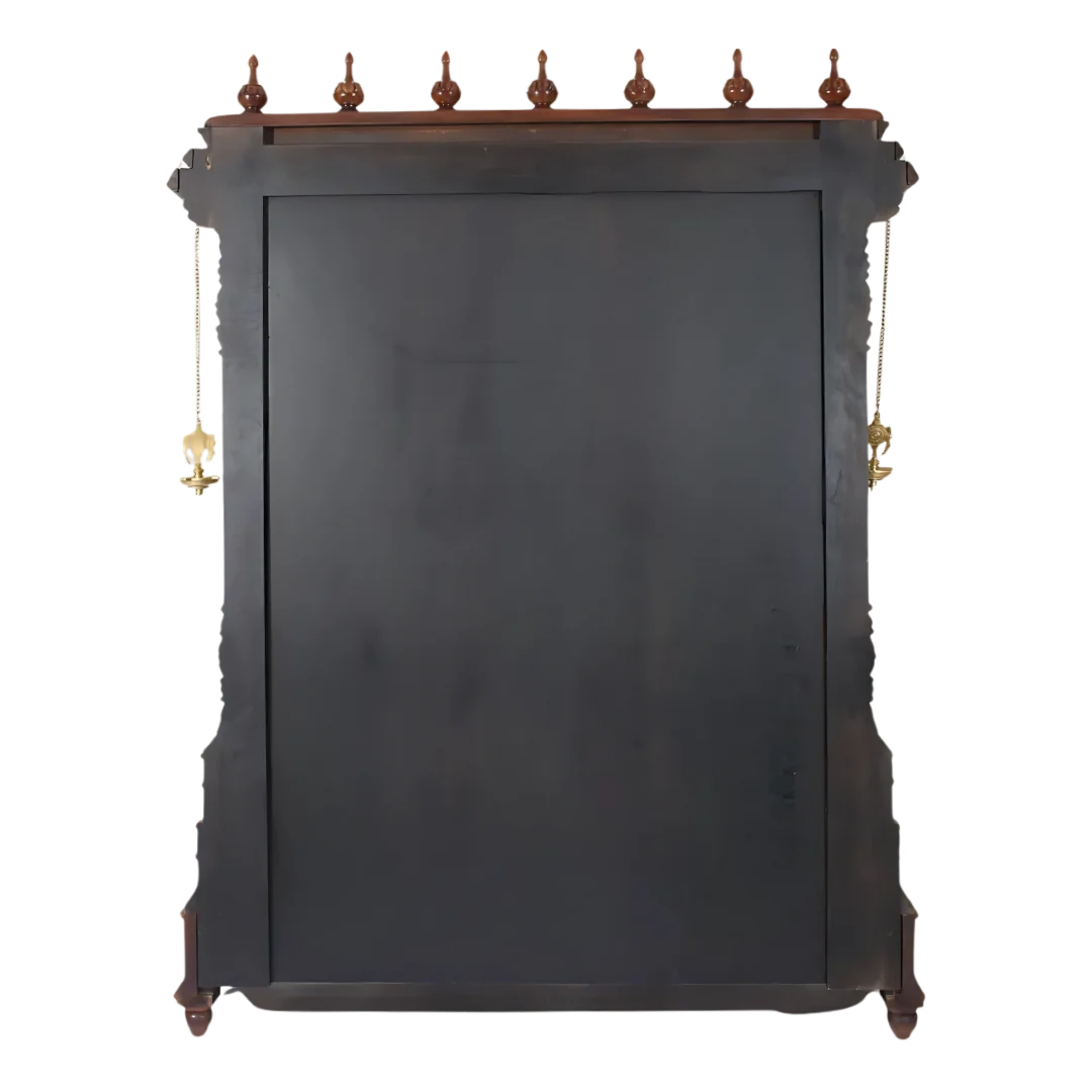 Sharvani Teak Wood Mandap (Brown) back view