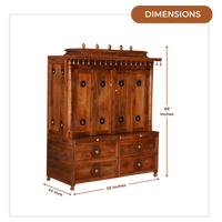 Sharvya Teak Wood Mandap (Teak) Dimensions
