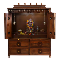 Sharvya Teak Wood Mandap (Teak) Open Door Front view