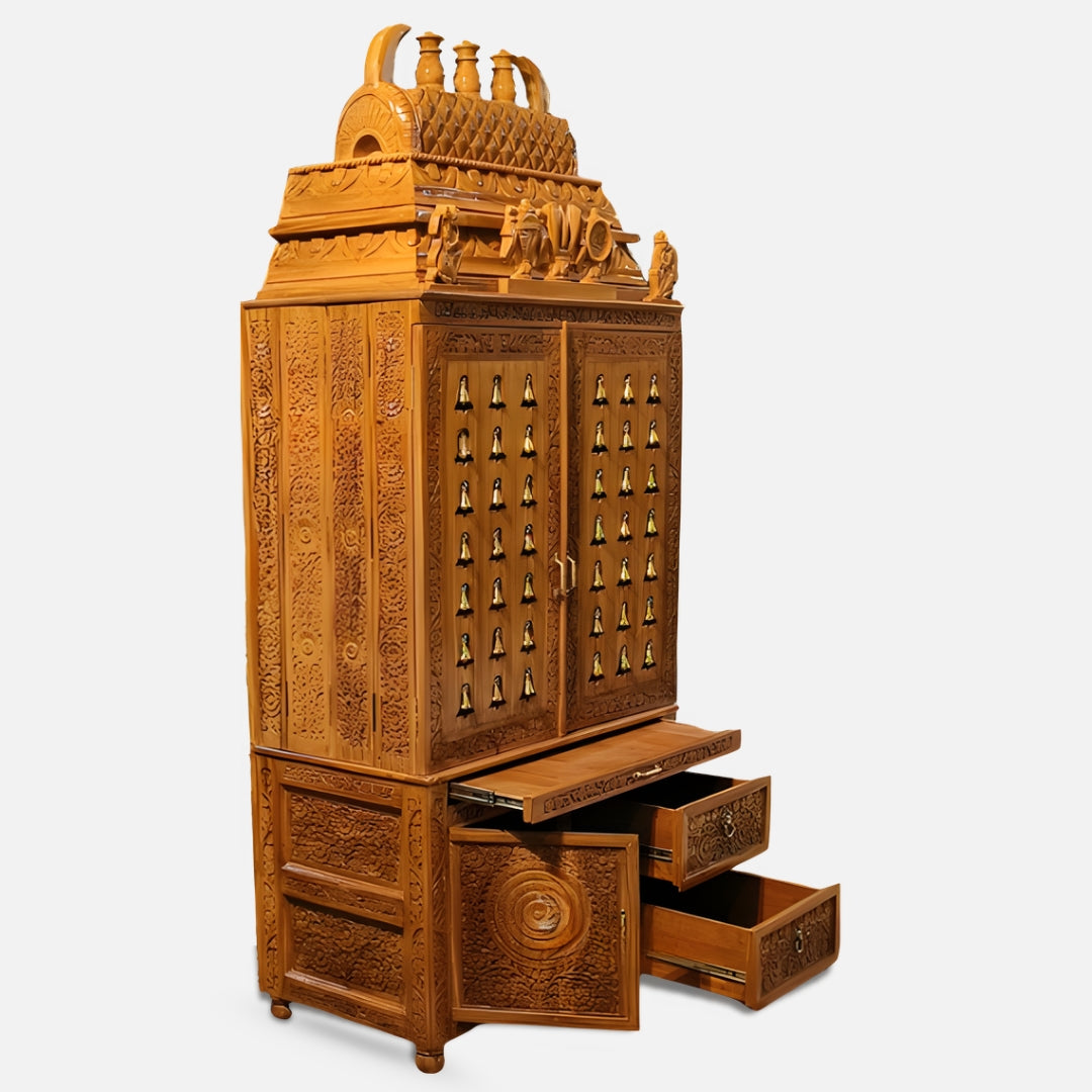 Shruti Teak Wood Mandap (Teak) side view
