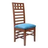 Side Angle of Stride Teak Wood Dining Chair (teak Blue)