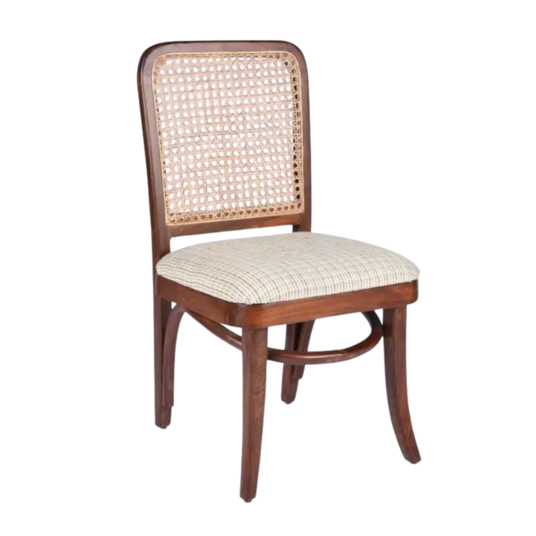 Side Angle of Zerlin Teak Wood Dining Chair (Teak)