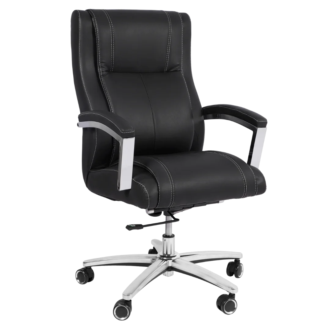 Side View of Affarista Big & Tall Executive Office Chair (Black)