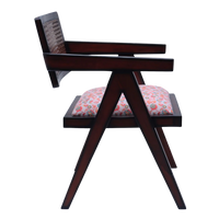 Side View of Sora Teak Wood Lounge Chairs (Brown White)