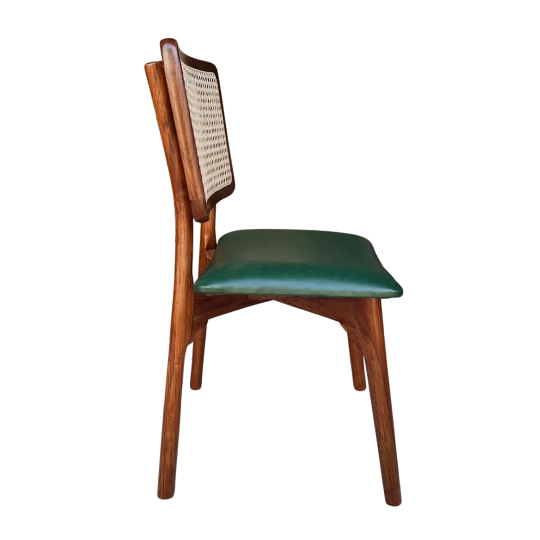 Side View of Velin Teak Wood Dining Chair (Teak)