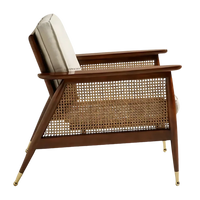 Side View of Vintori Teak Wood Lounge Chair (Teak)
