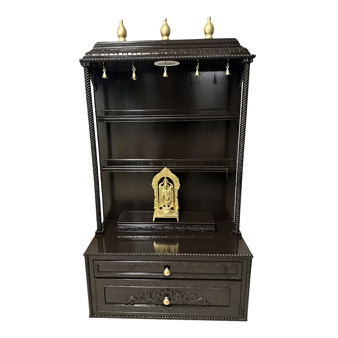 Smruti Teak Wood Mandap (Choco Brown) front view