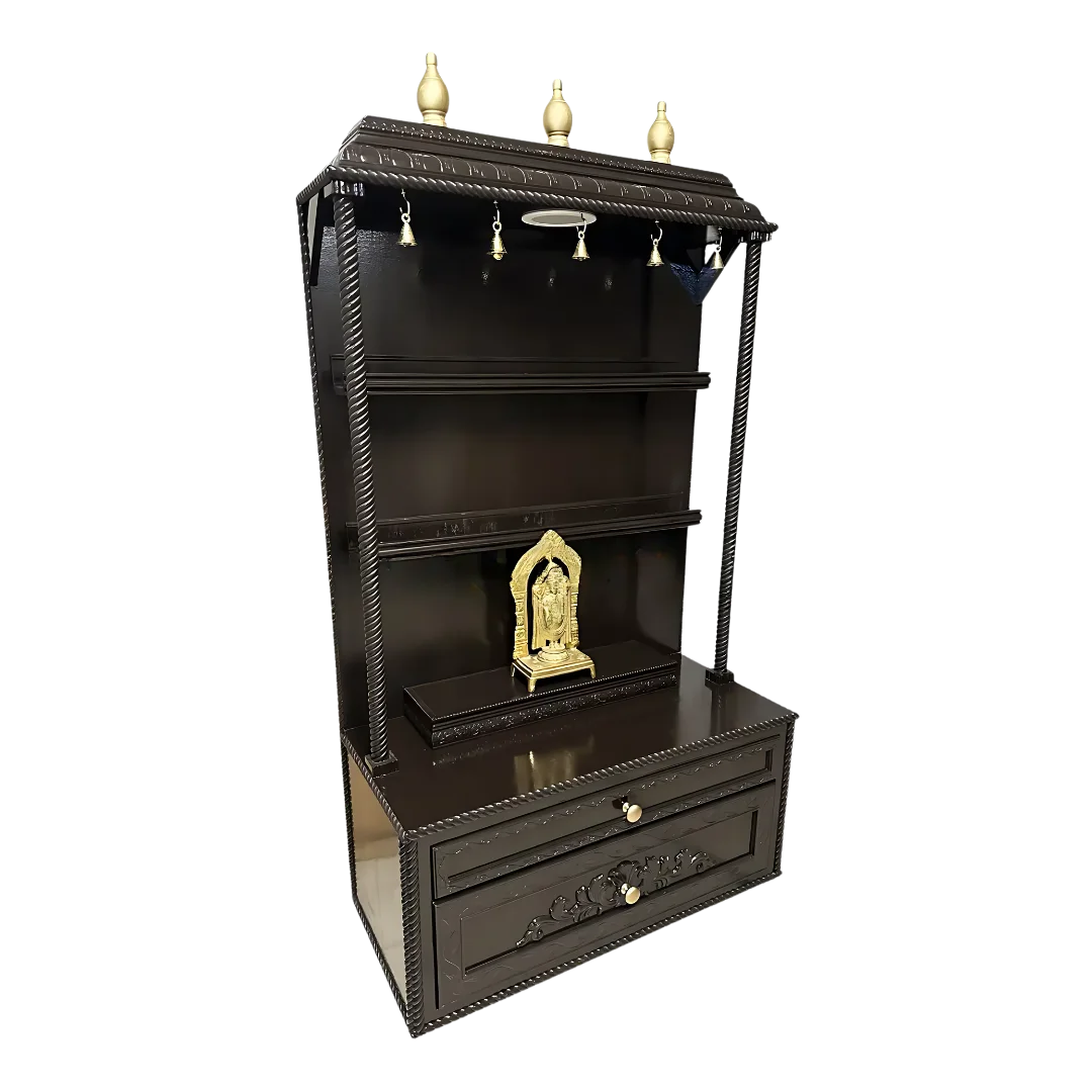 Smruti Teak Wood Mandap (Choco Brown)side angle