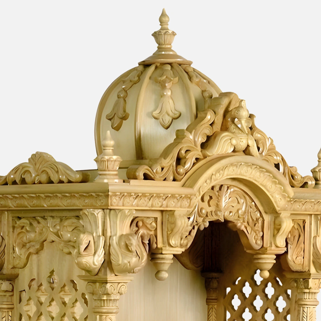 Someshwara Teak Wood Mandir (gold) carving