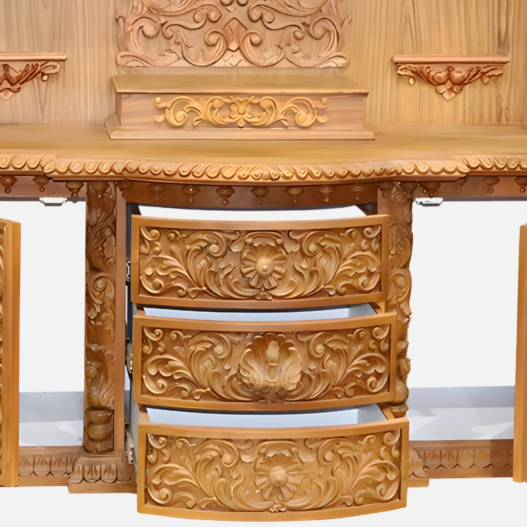 Srikalahasti Teak Wood Mandap (Teak) storage