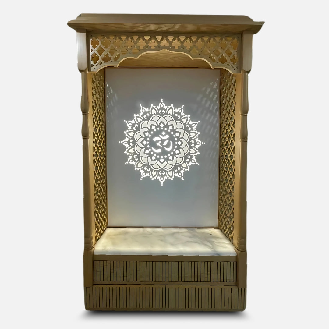 Srikripa Teak Wood Mandap (Cream) front view