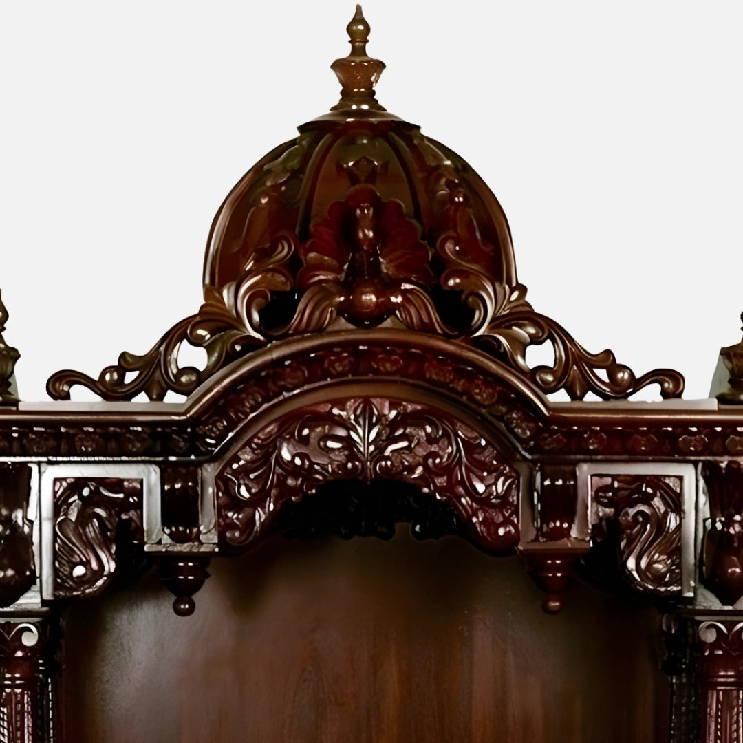 Srinivasa Teak Wood Mandir (Cherry) dome