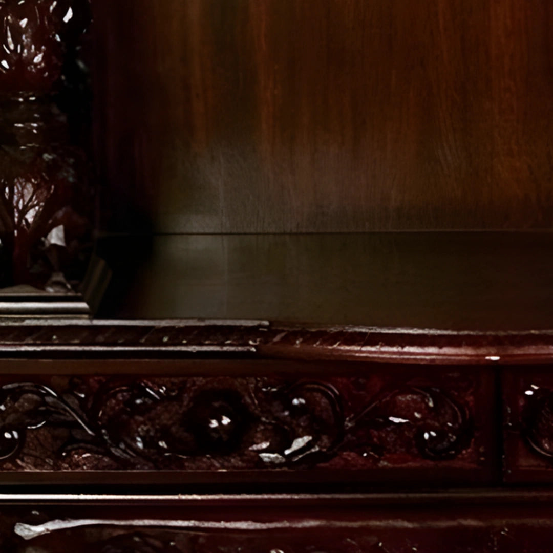 Srinivasa Teak Wood Mandir (Cherry) drawers