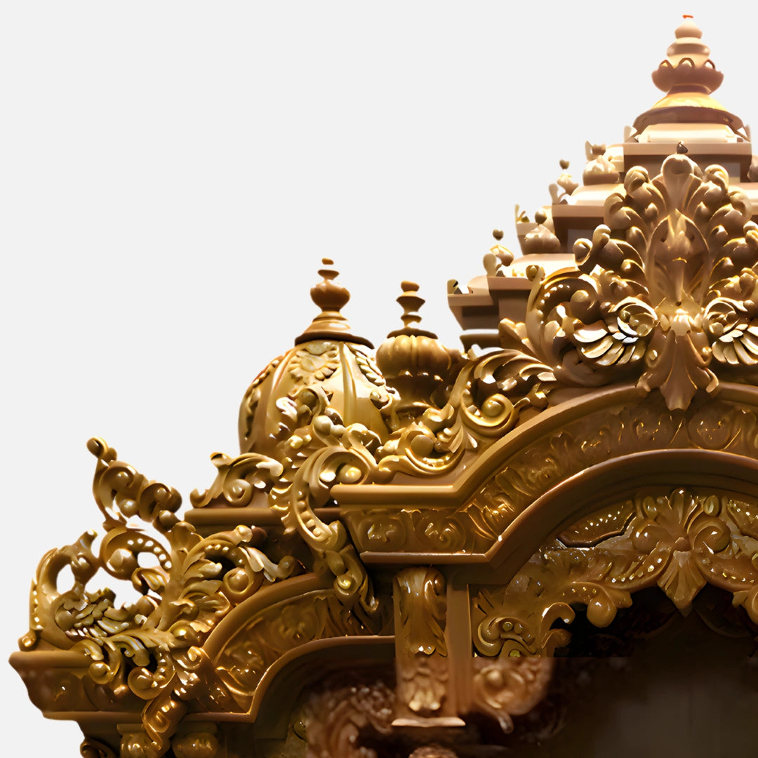 Srisaila Teak Wood Mandap (Teak) carving