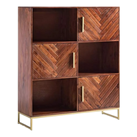 Stacksy Wood Book Shelf (Teak) side view