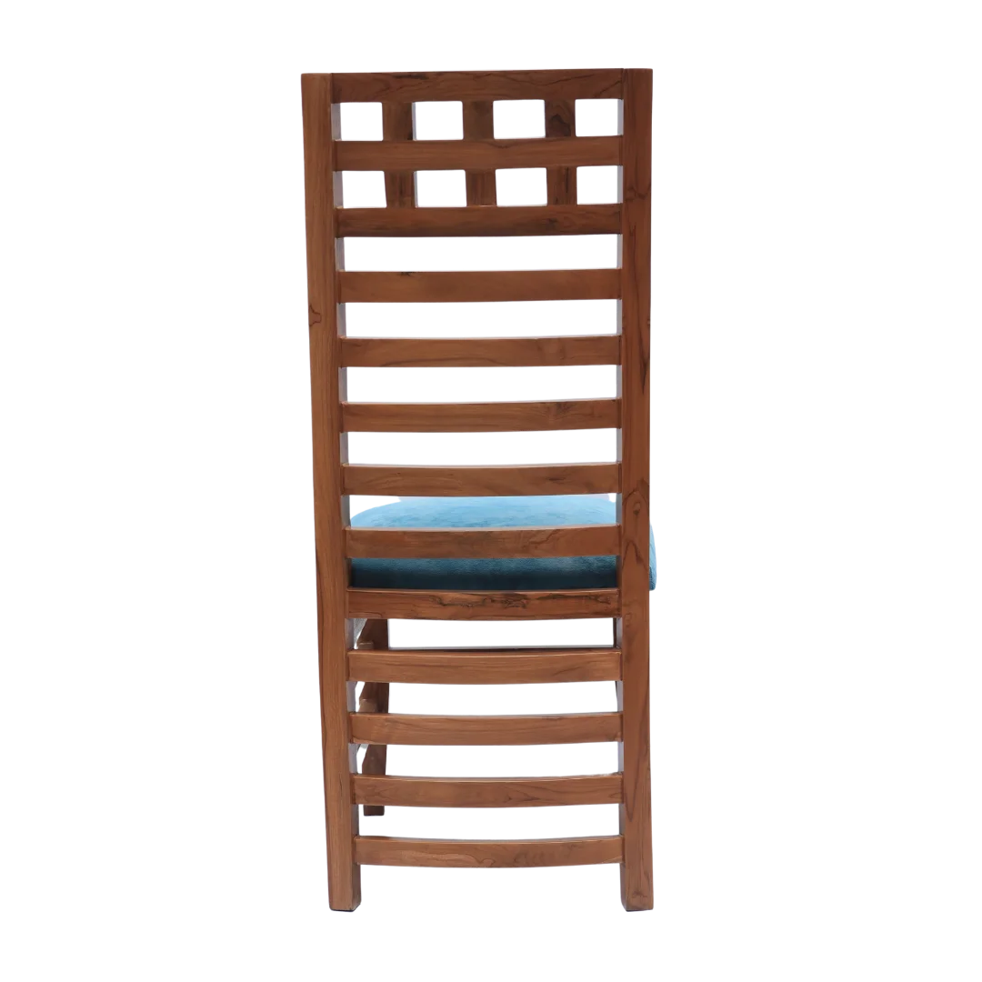 Stride Teak Wood Dining Chair (Teak Blue)
