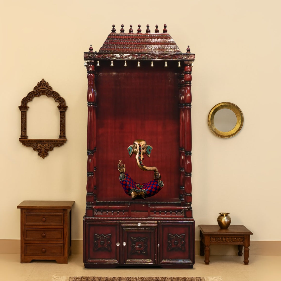 Sudarshan Teak Wood Mandap (Brown) lifestyle image