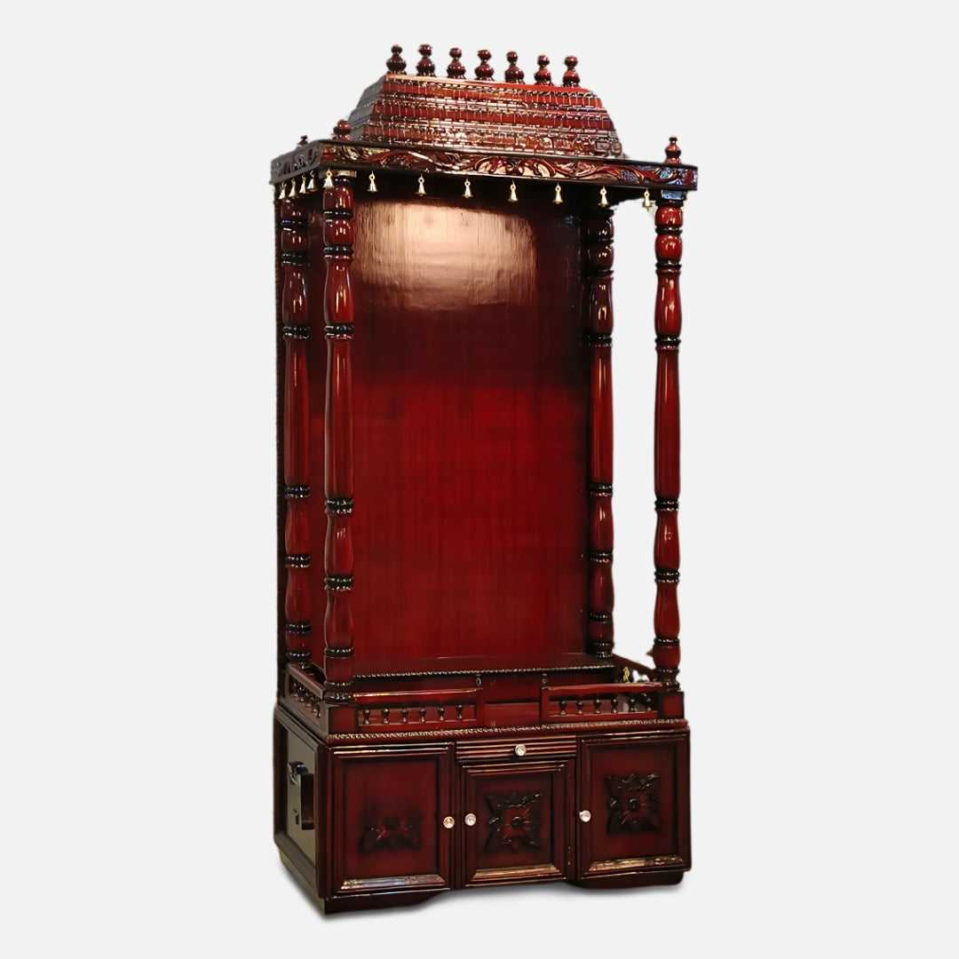 Sudarshan Teak Wood Mandap (Brown) side angle