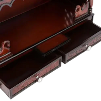 SukhatMan Large Wall Mount Pooja Mandir without Door (Brown)