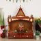 SukhatMan Medium Wall Mount Pooja Mandir without Door (Teak Gold) lifestyle view