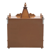 SukhatMan Medium Wall Mount Pooja Mandir without Door (Teak)