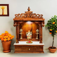 Suprabha teak Wood Mandir (Teak) Lifestyle image