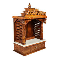 Suprabha teak Wood Mandir (Teak) Side Angle