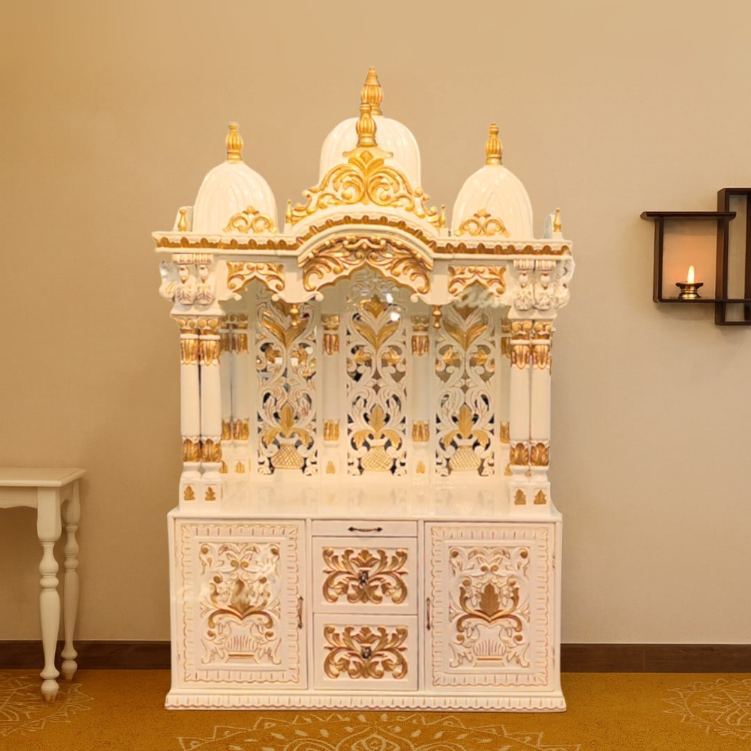 Suryansh Teak Wood Mandap (White Gold) lifestyle image